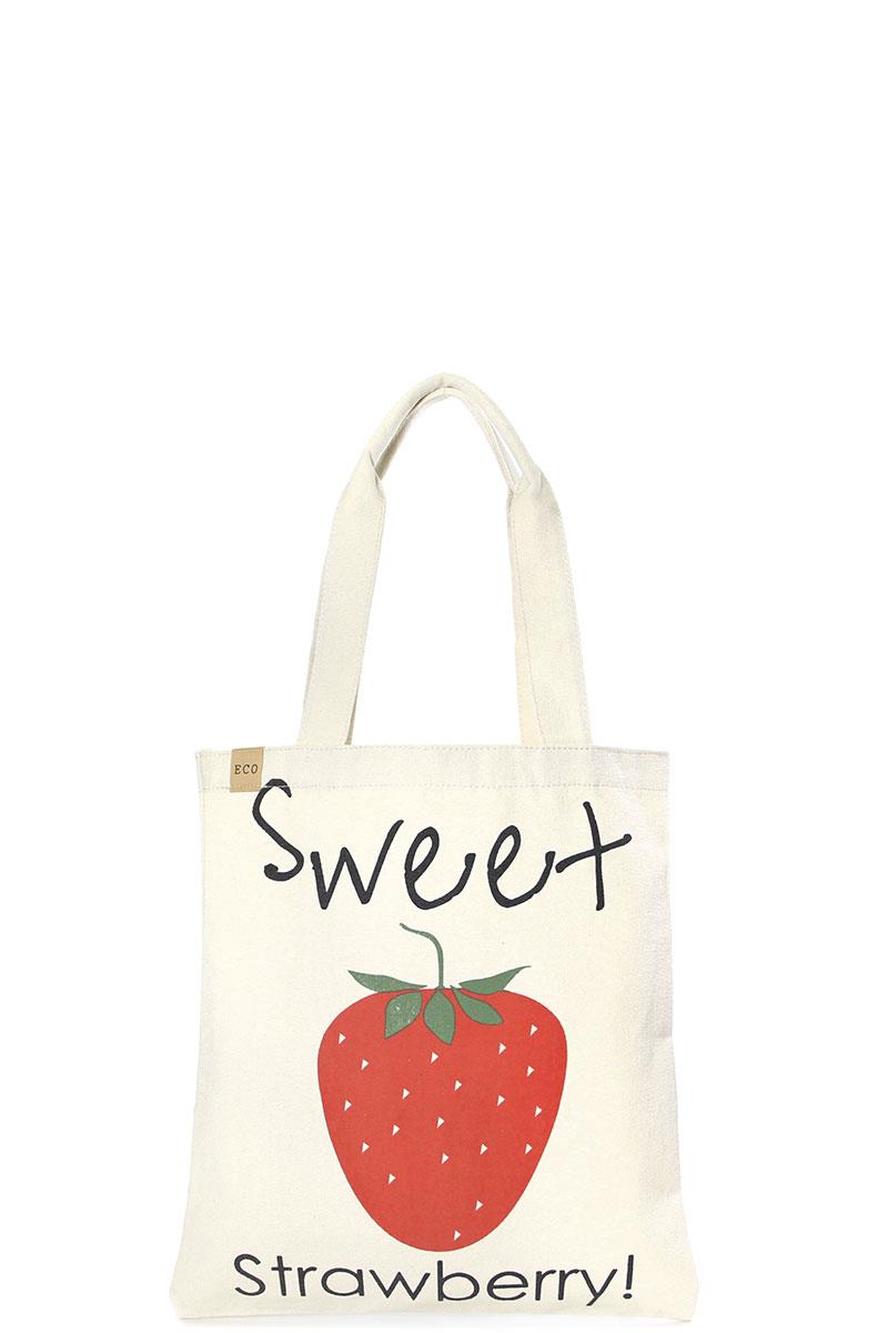 `SWEET STRAWBERRY` ECO TOTE BAG