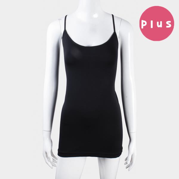 PLUS SIZE PLAIN COLOR CHIC TANK TOP