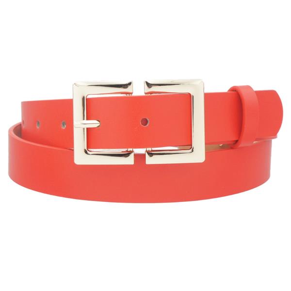 PLUS SIZE MIRRORED RECTANGLE BUCKLE BELT