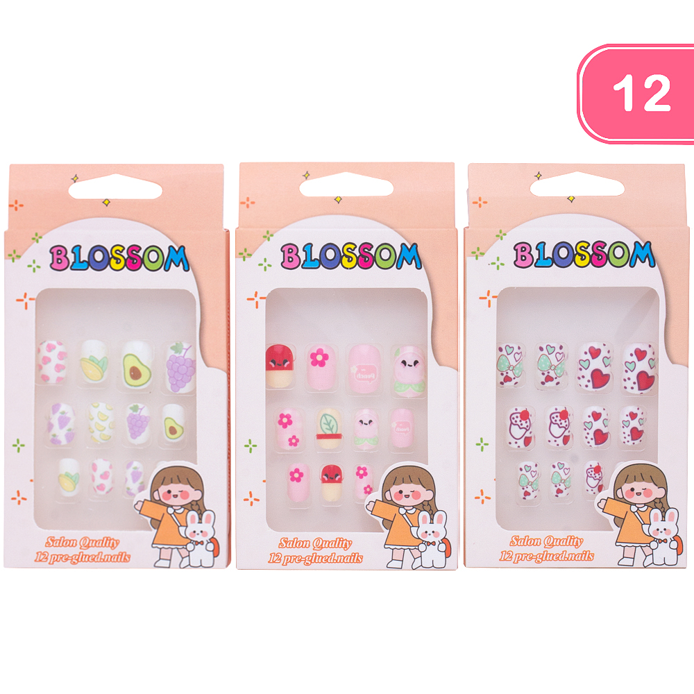 FASHION KIDS PRESS ON NAILS (12UNITS)