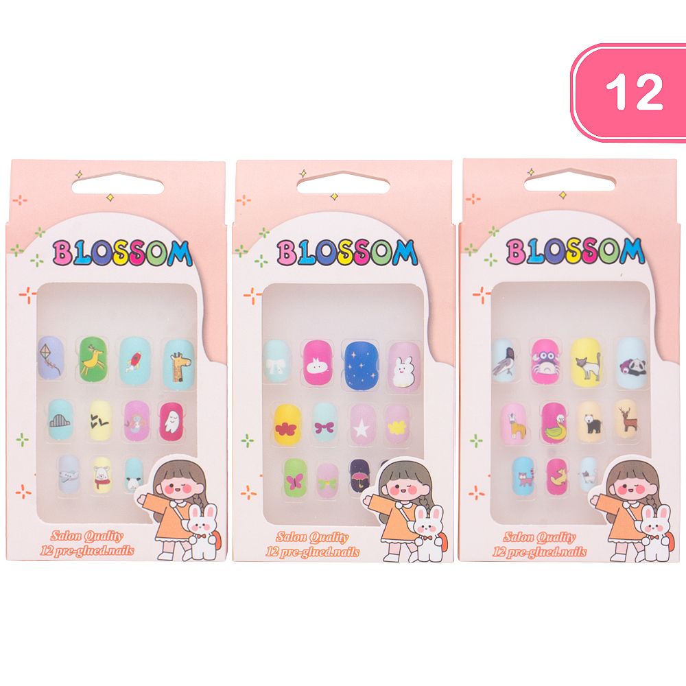 FASHION KIDS PRESS ON NAILS (12UNITS)