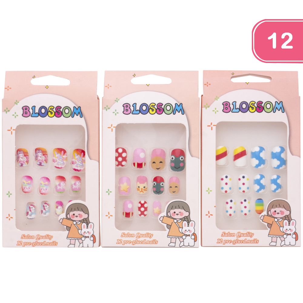 FASHION KIDS PRESS ON NAILS (12UNITS)