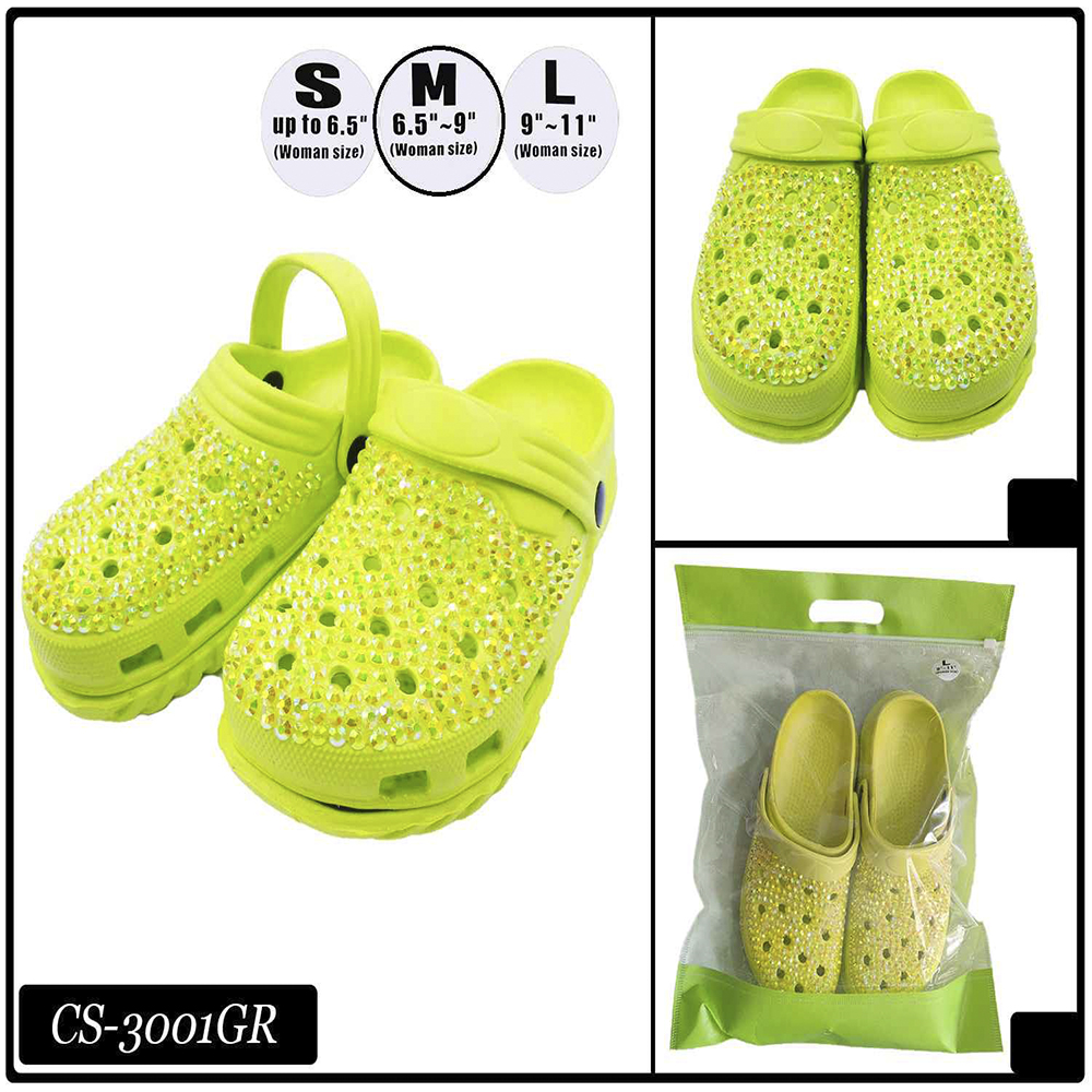 RHINESTONE SILICON SLIPPER - M