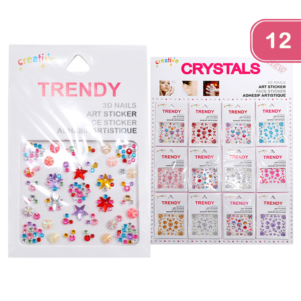 3D NAILS FACE GEM STICKER (12UNITS)