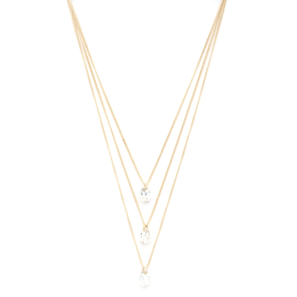 SODAJO CRYSTAL LAYERED NECKLACE