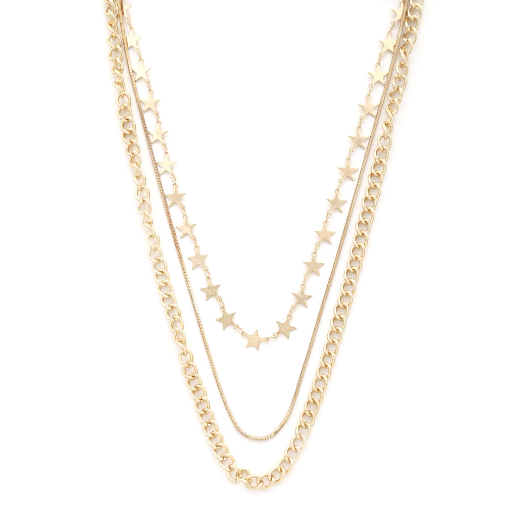 SODAJO STAR LINK LAYERED NECKLACE