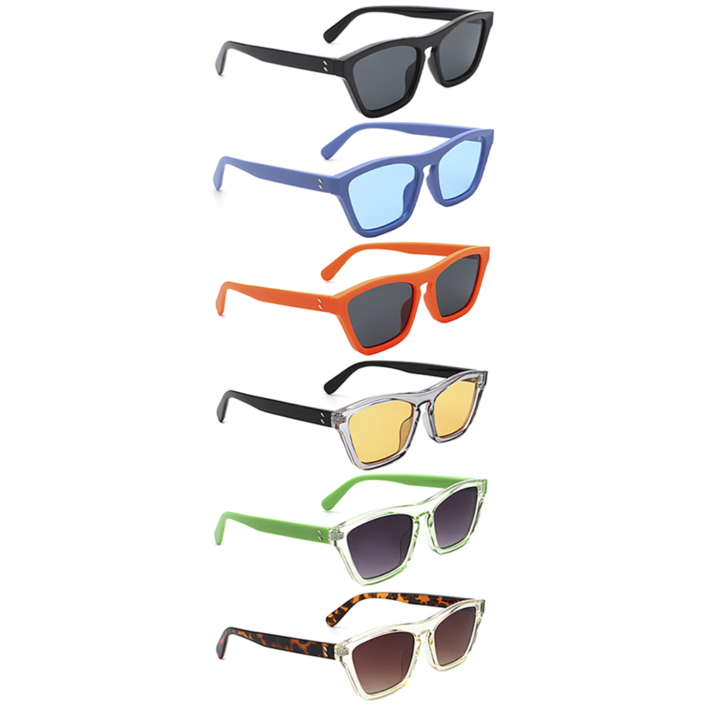 MODERN ROUND SQUARE COLOR SUNGLASSES 1DZ