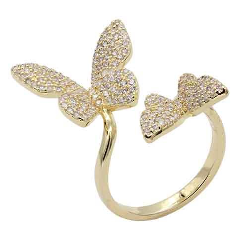 CZ BUTTERFLY RING
