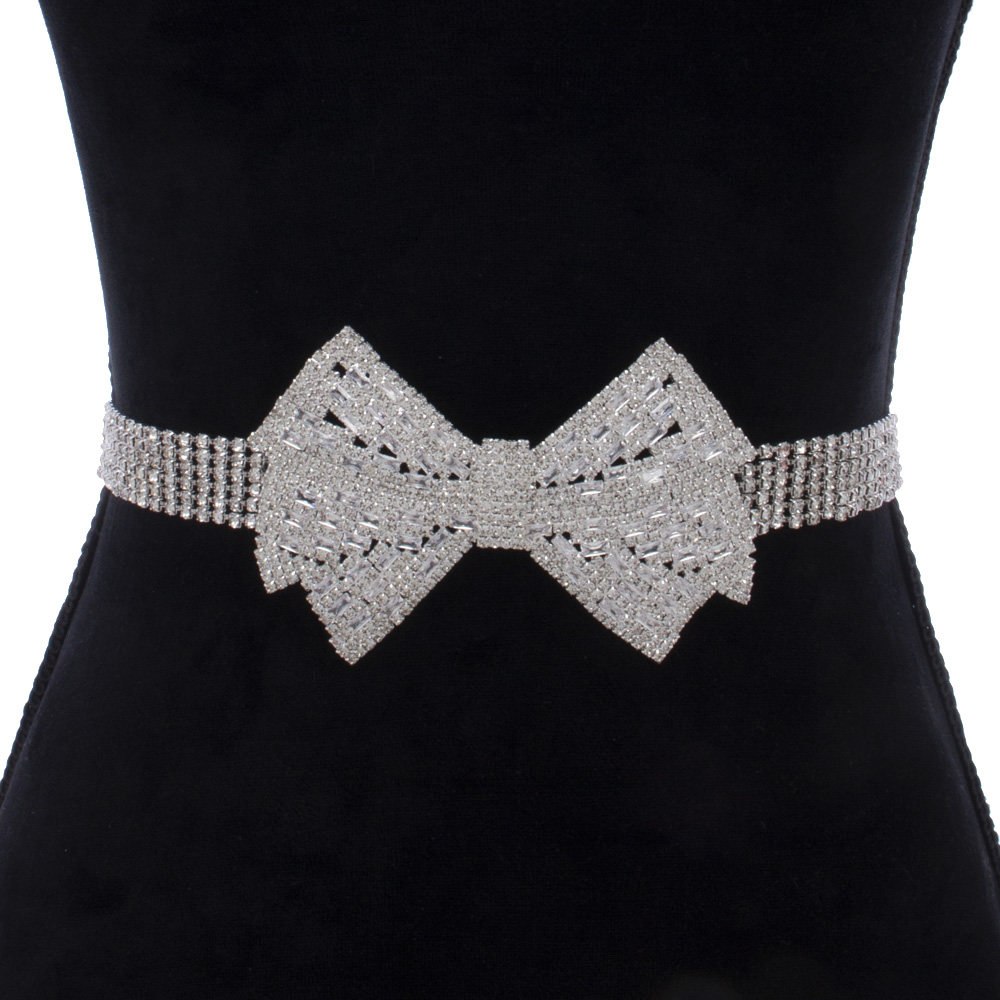 RHINESTONE BOW BELT