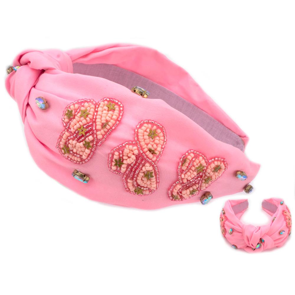 SEED BEAD COW GIRL HAT HEADBAND