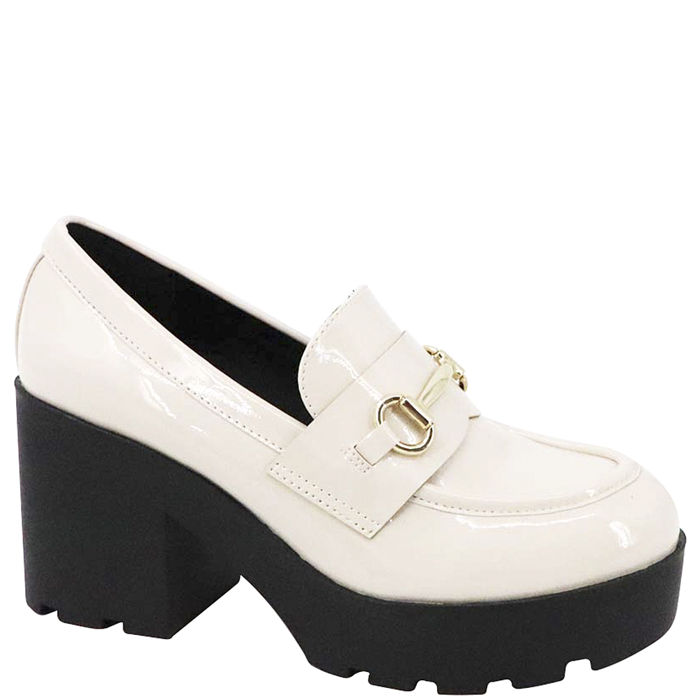 PLAIN METAL LINK SLIDE THICK HEEL PLATFORM 12 PAIRS