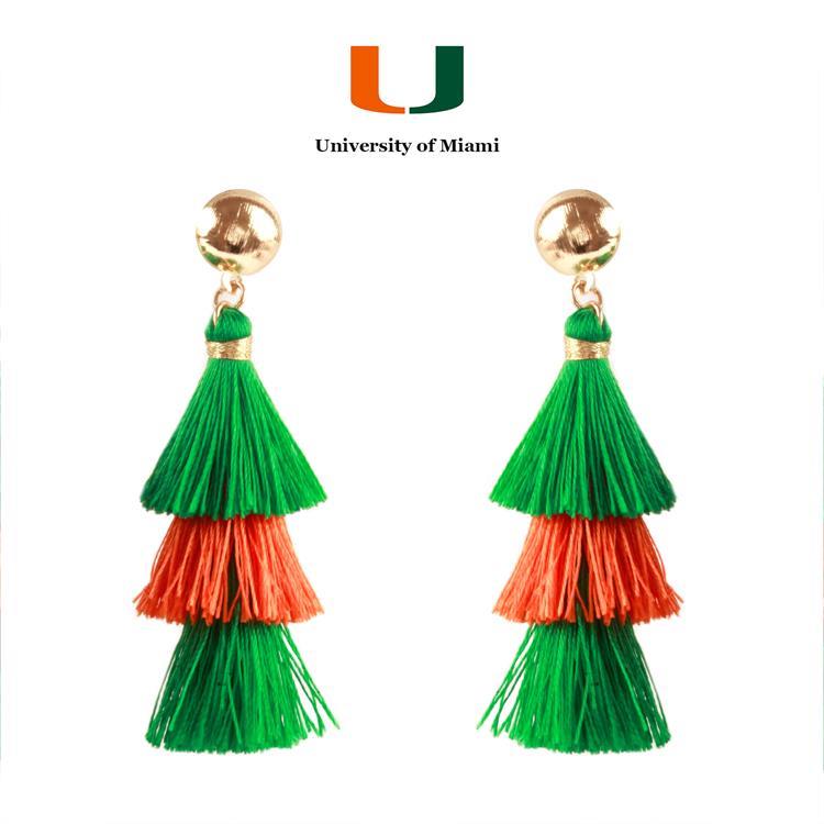 GAMEDAY POST TASSEL EARRINGS