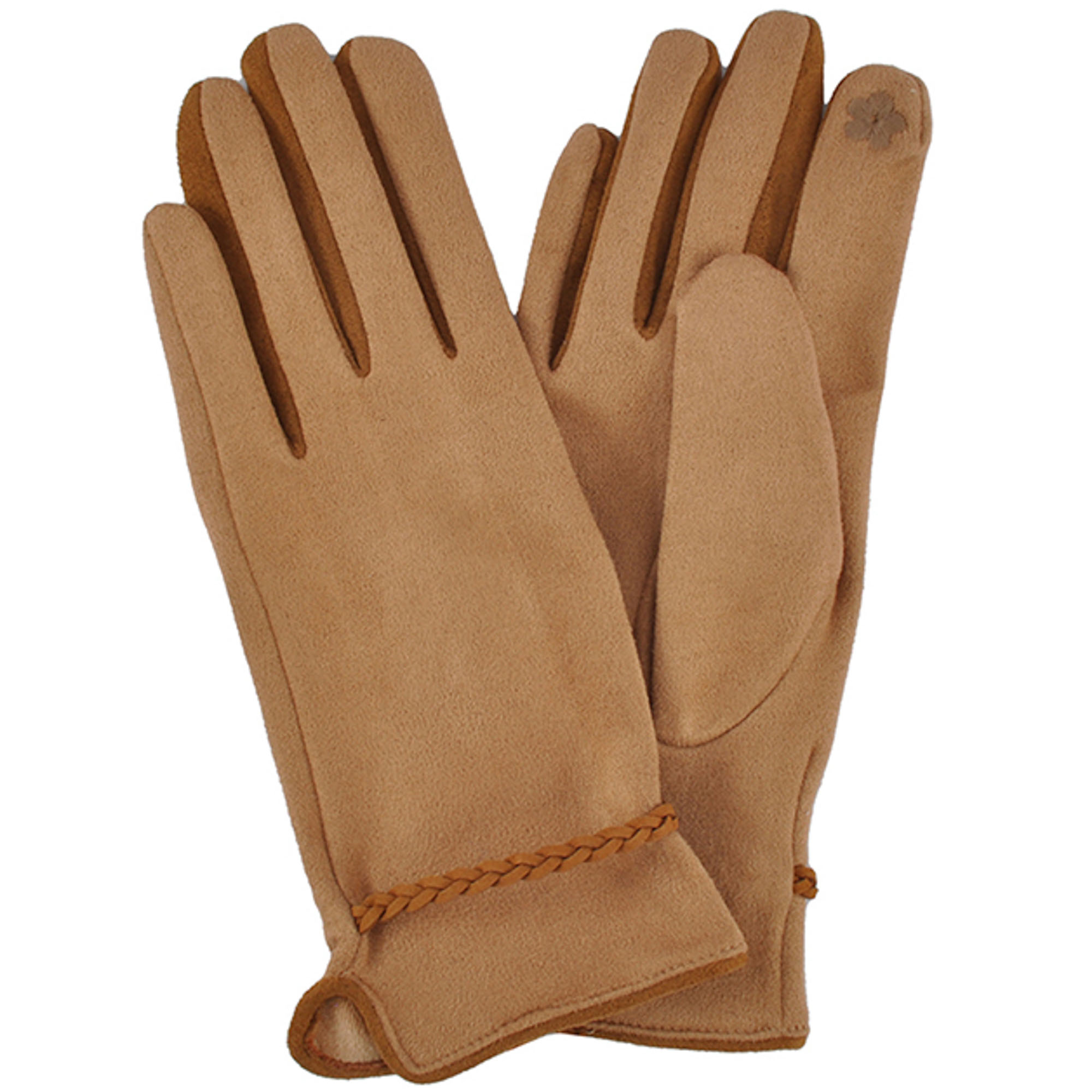 BRAIDED BAND SUEDE SMART GLOVES