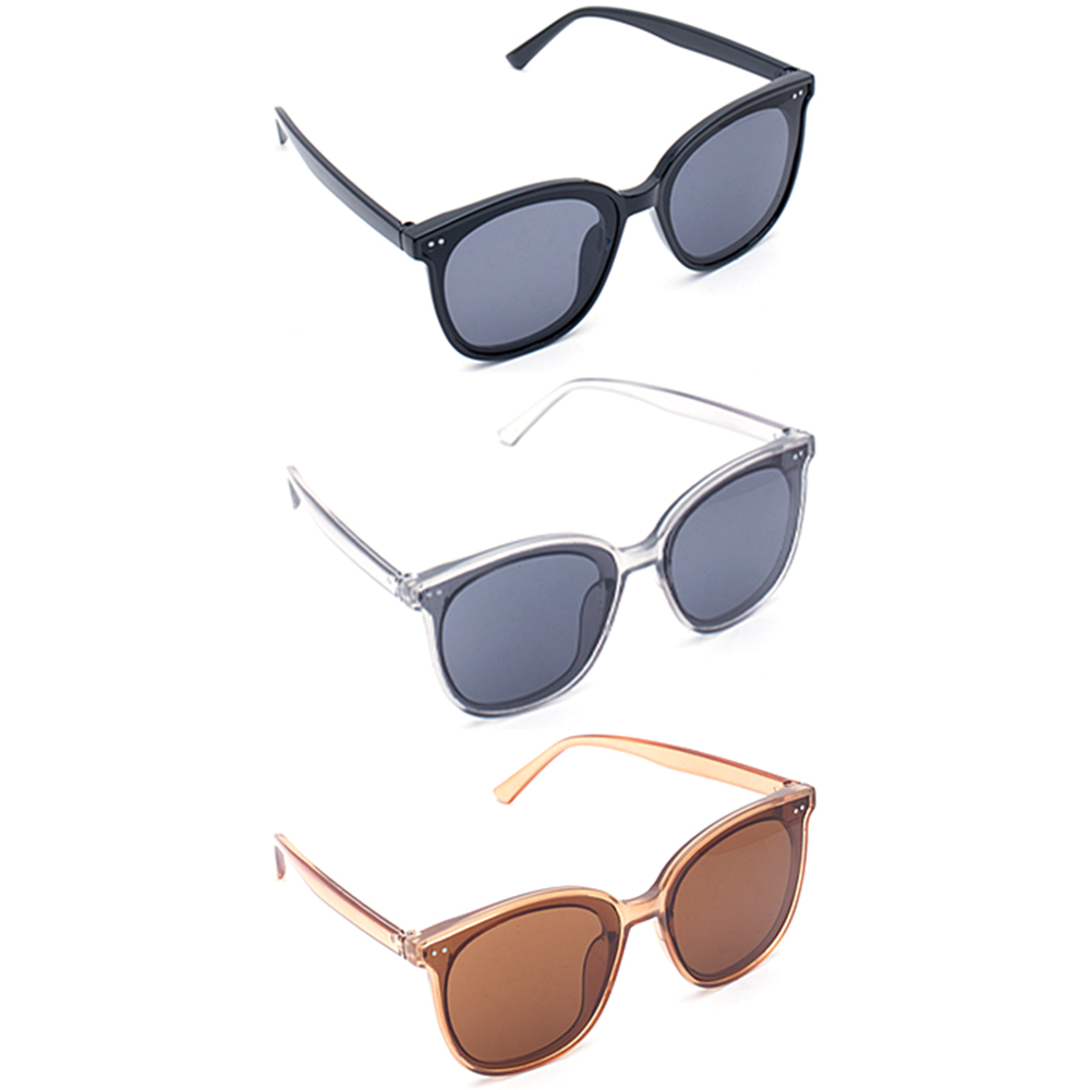 FASHION ROUNDED SQUARE STUD SUNGLASSES 1DZ
