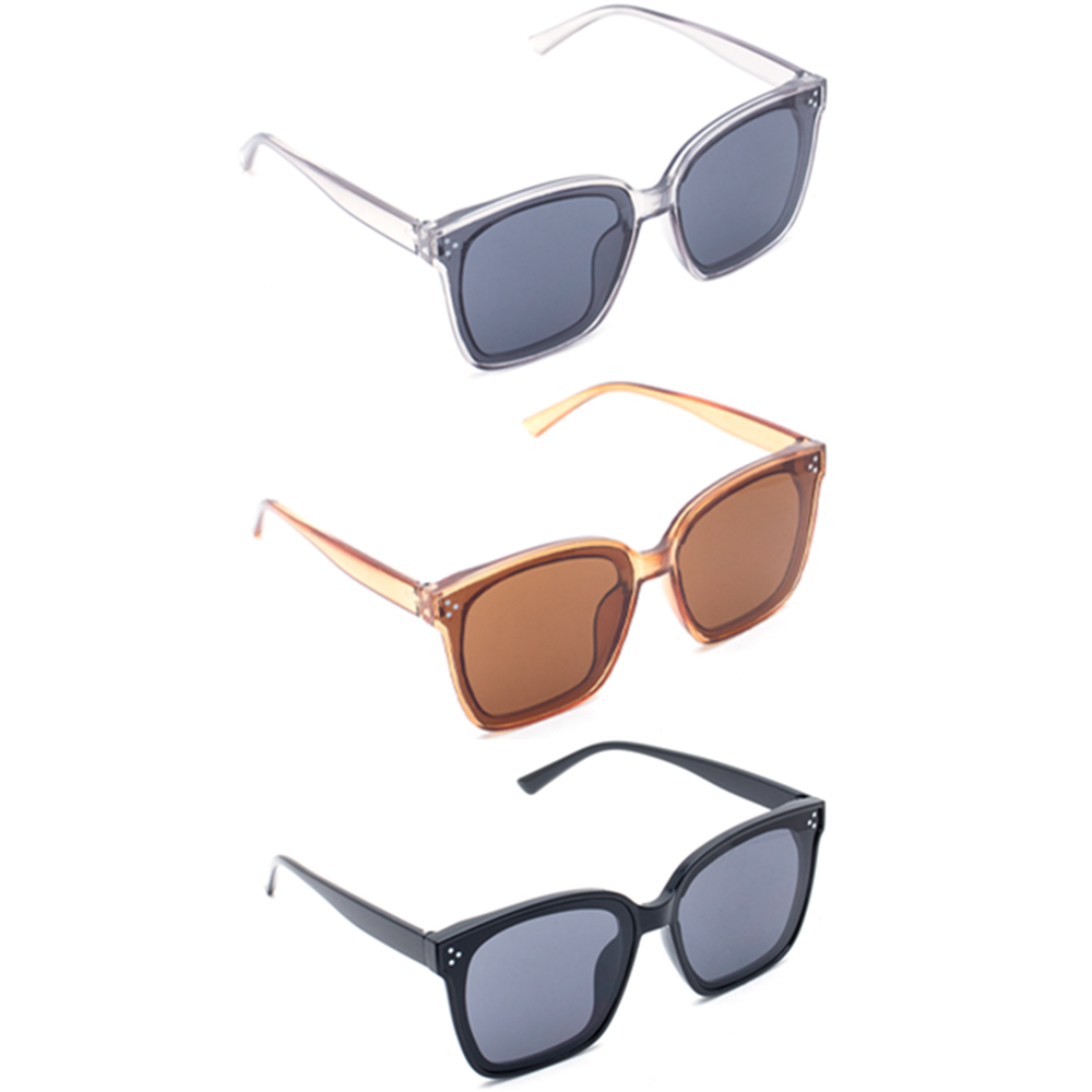MODERN STUD SQUARE SHAPE SUNGLASSES 1DZ