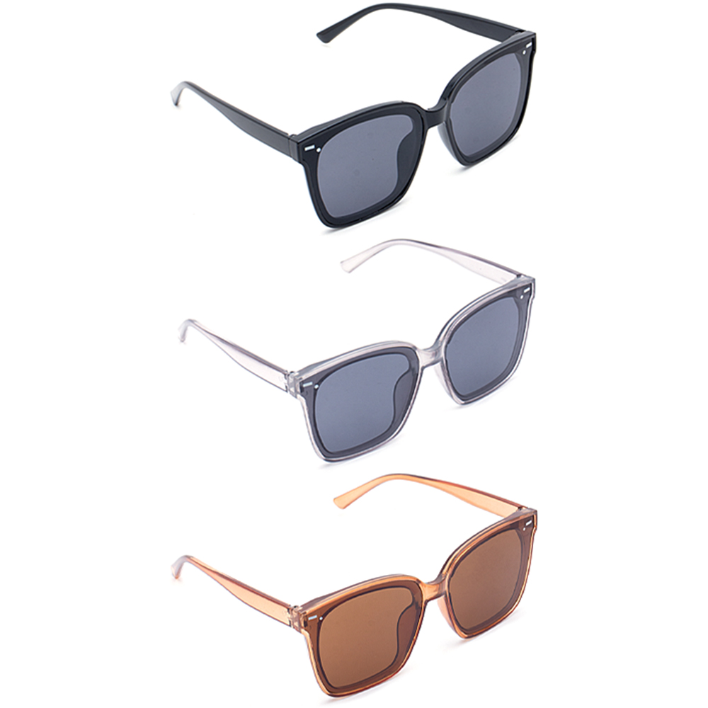STYLISH STUD PLAIN SQUARE SUNGLASSES 1DZ