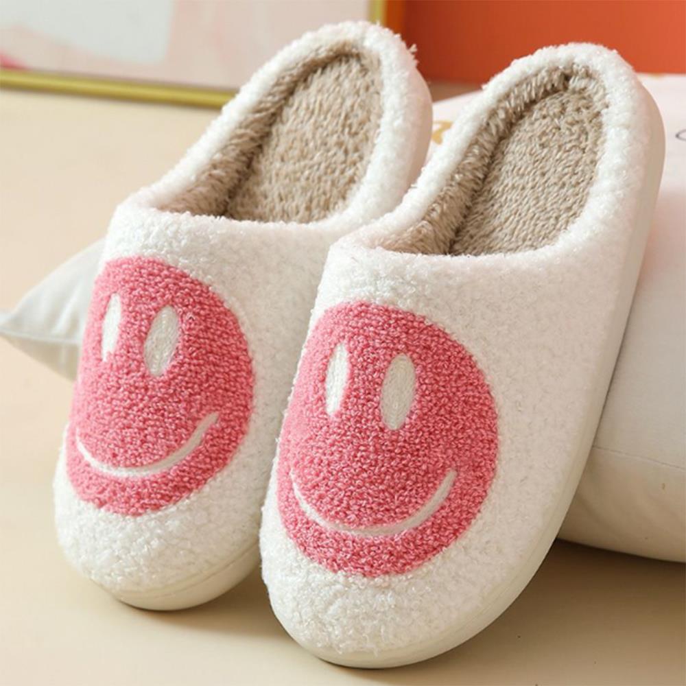 HAPPY FACE FLUFFY COZY HOME SLIPPER