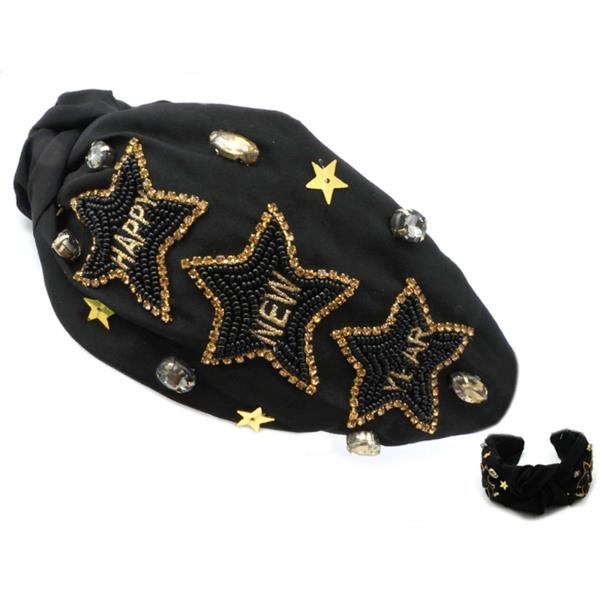 SEED BEAD HAPPY NEW YEAR HEADBAND