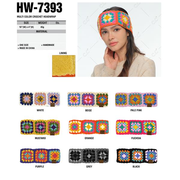 CC MULTI COLOR CROCHET HEADWRAP