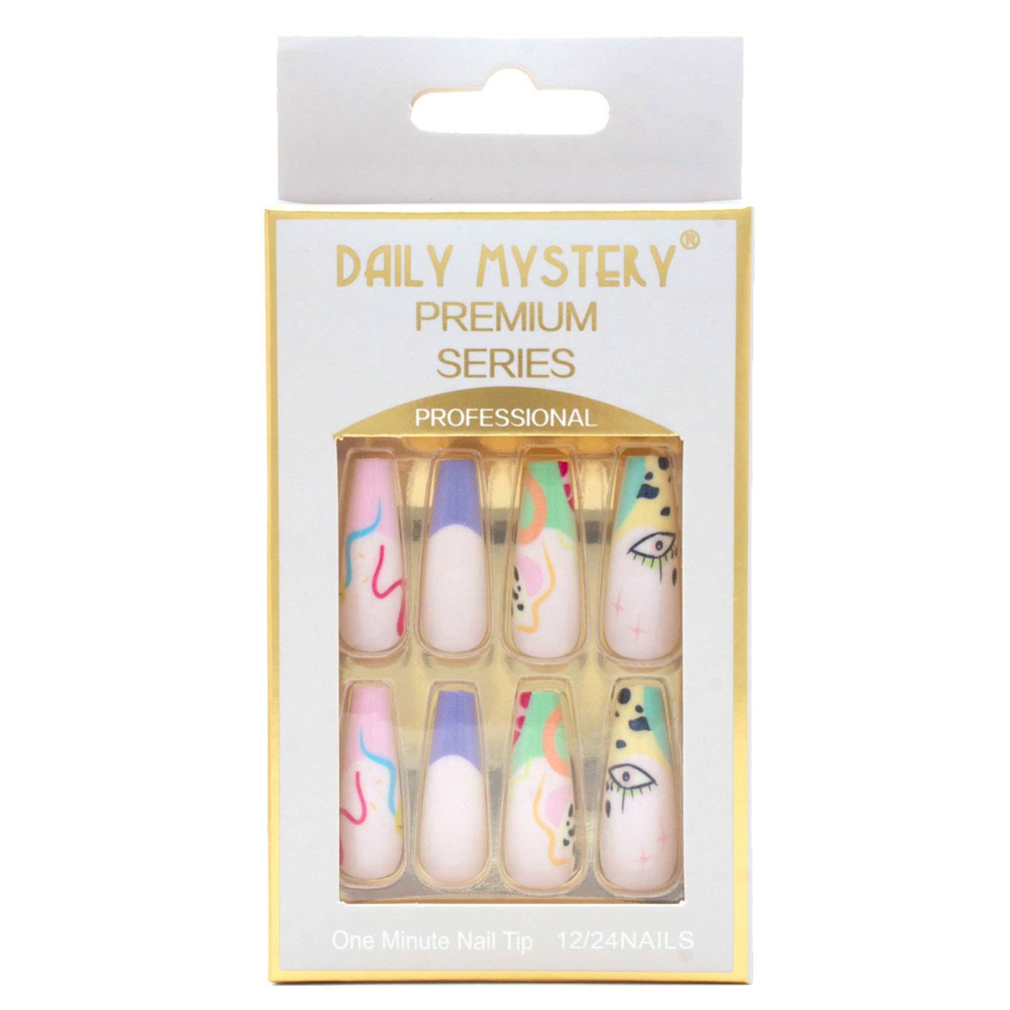 ABSTRACT PATTERN NAIL TIPS (12 UNITS)