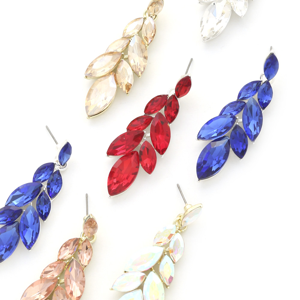 MARQUISE RHINESTONE DANGLE EARRING