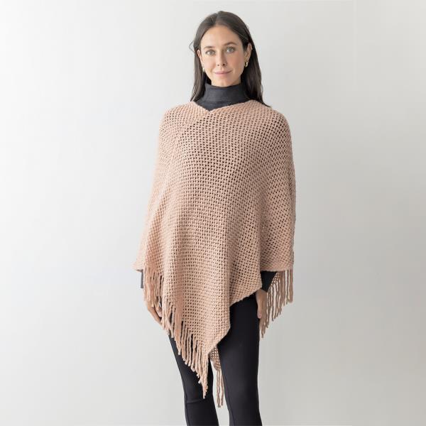 CROCHET PATTERN PONCHO WITH TASSELS