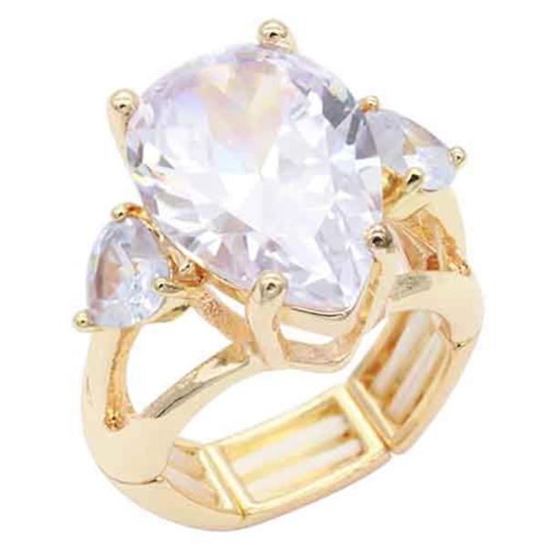 TEARDROP CRYSTAL RING