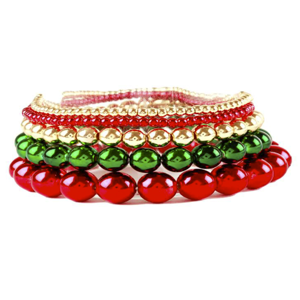 CCB CHRISTMAS ALUMINUMCOATING STACKABLE BRACELET