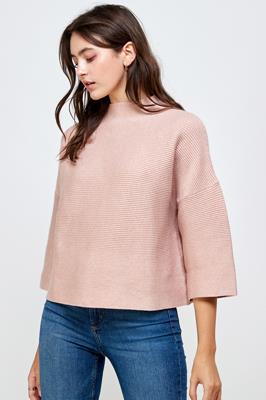 JT-5002-6 NOT YOUR CASUAL TOP BLUSH