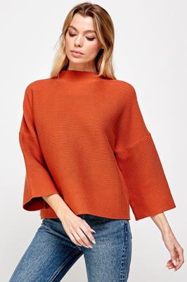 JT-5002-6 NOT YOUR CASUAL TOP SPICY ORANGE
