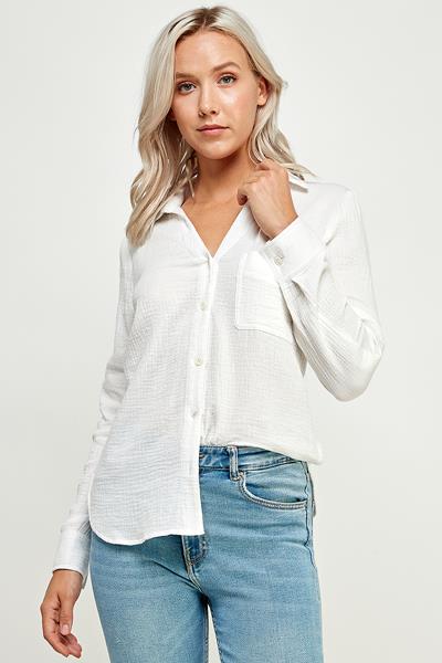 RT-3275-6 BUTTON UP SHIRT OFF WHITE