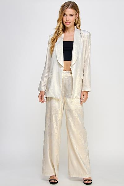 TP-9904-6 WIDE LEG GOLD SHIMMER TROUSERS