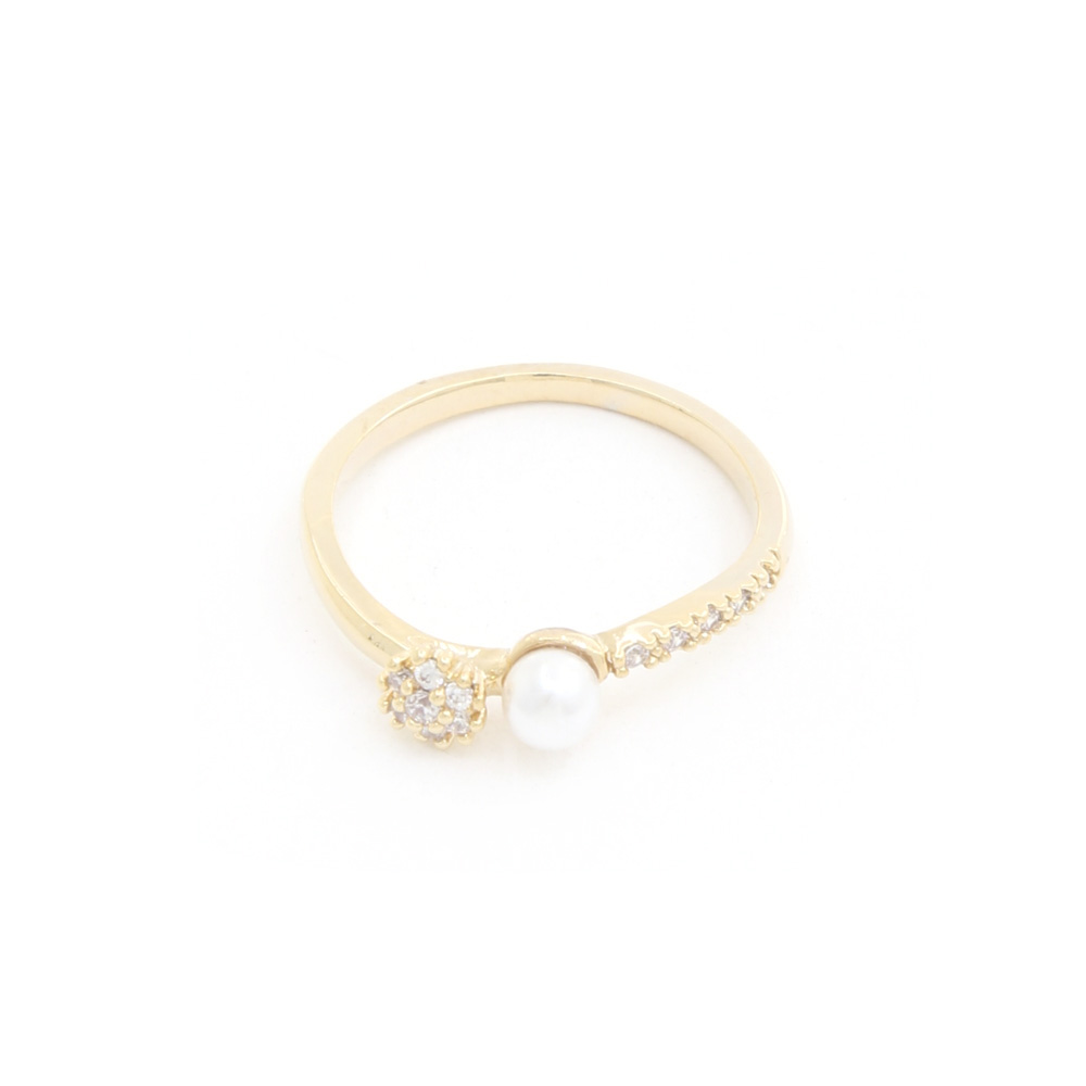 SODAJO CZ PEARL BEAD RING