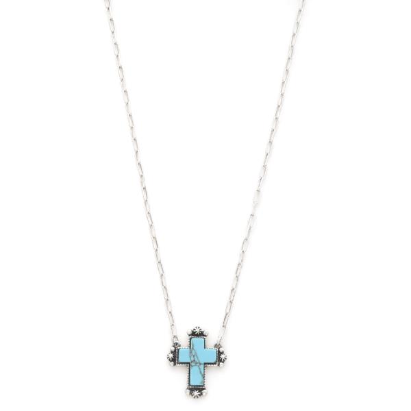 CACTUS PENDANT OVAL LINK NECKLACE