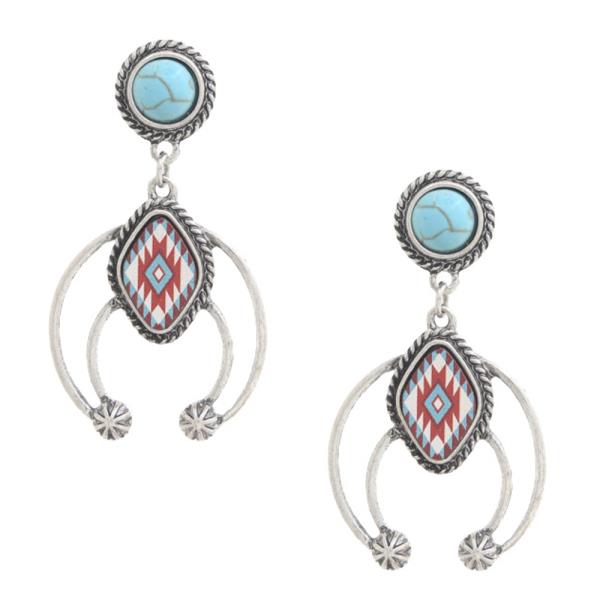 WESTERN HORSE SHOE DANGLE EARRING
