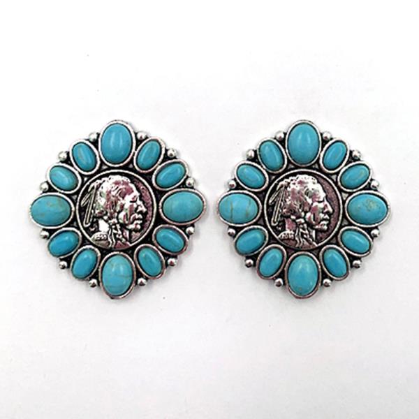 WESTERN BEADED EARRING