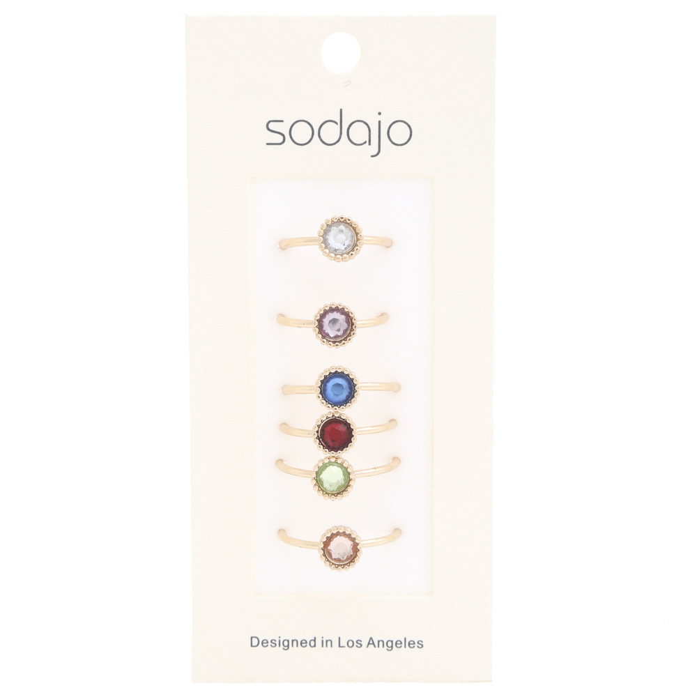 SODAJO COLOR STONE RING SET