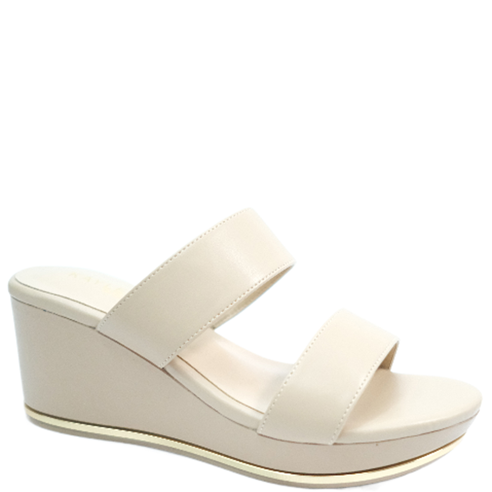DOUBLE BAND SLIDE PLATFORM WEDGE SANDALS 12 PAIRS