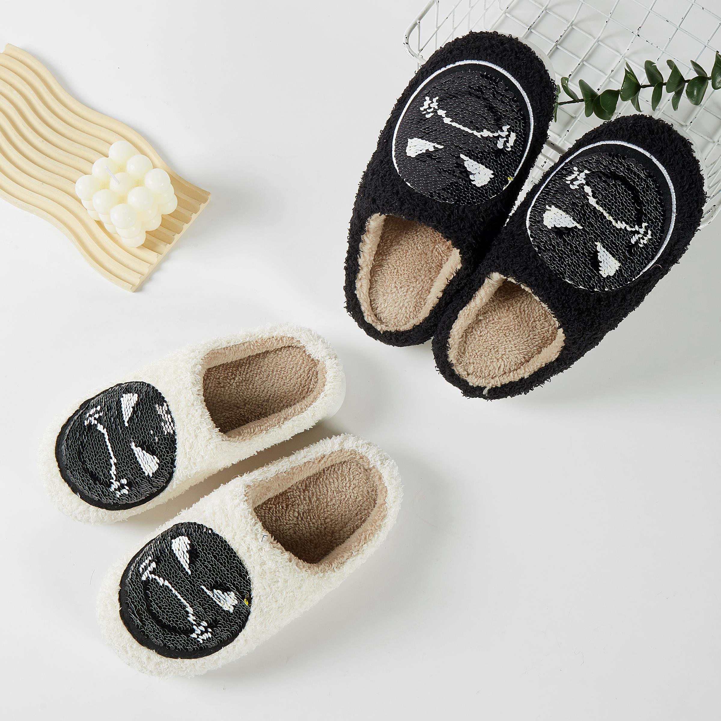 SEQUIN TWO FACE SLIPPER HOME SHOES - M SIZE