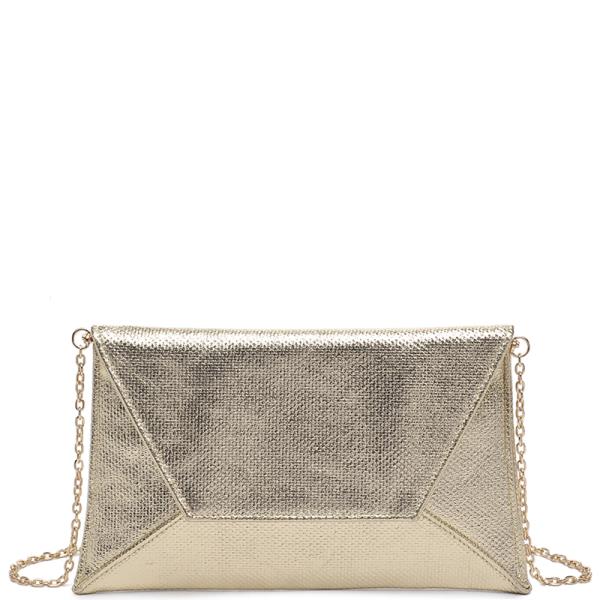 METALLIC TEXTURE EVENING CROSSBODY BAG