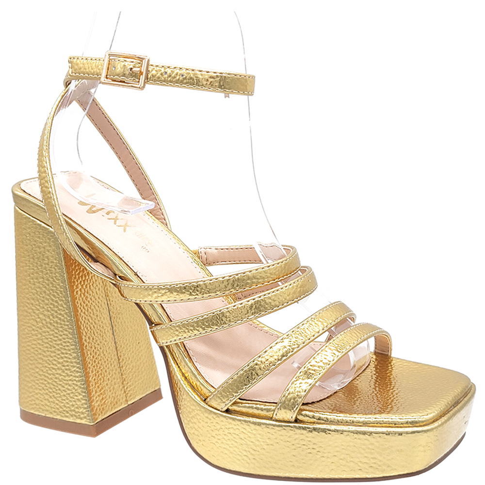 FASHION ANKLE OPEN THICK HEEL 12 PAIRS
