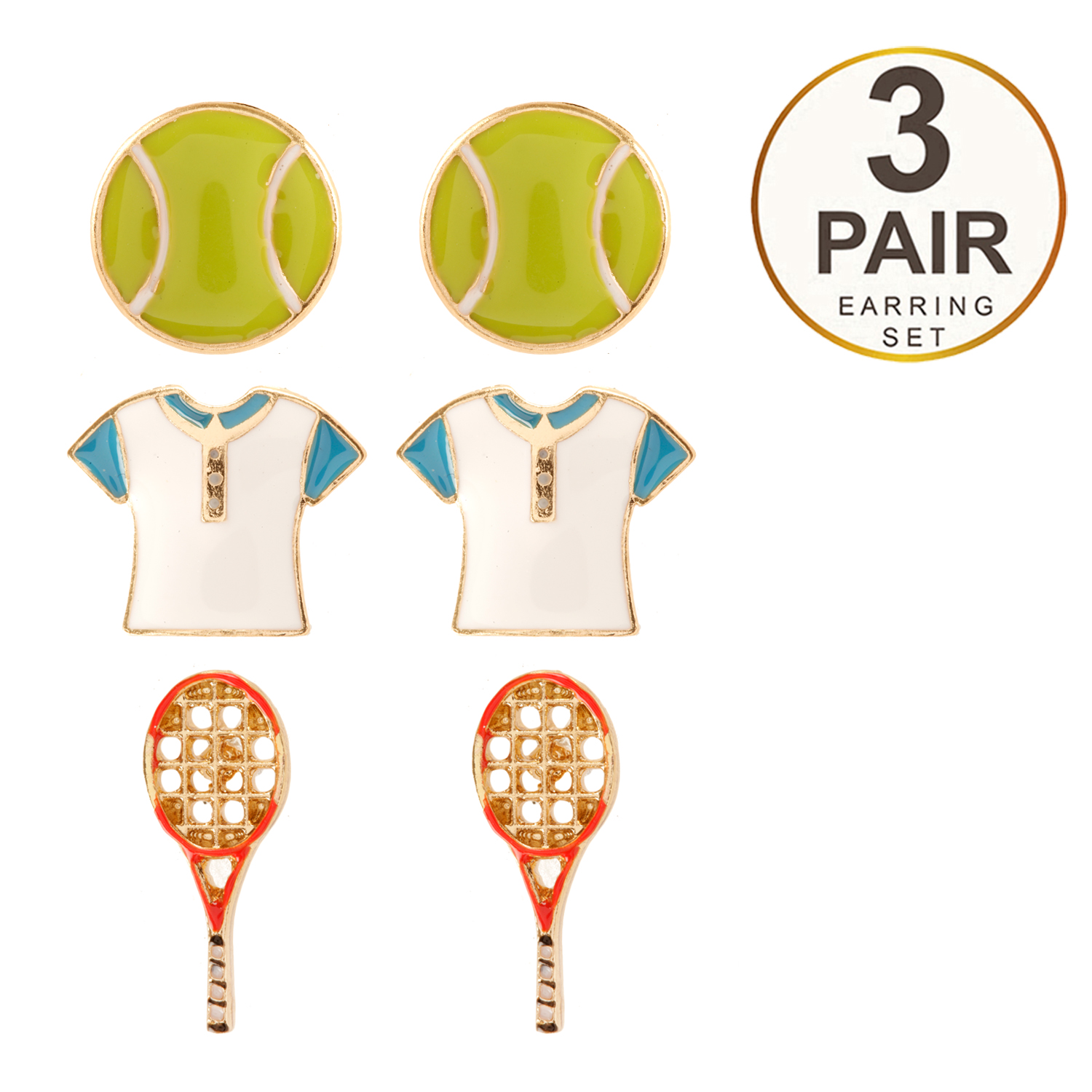 EPOXY 3PAIR GAMEDAY EARRING