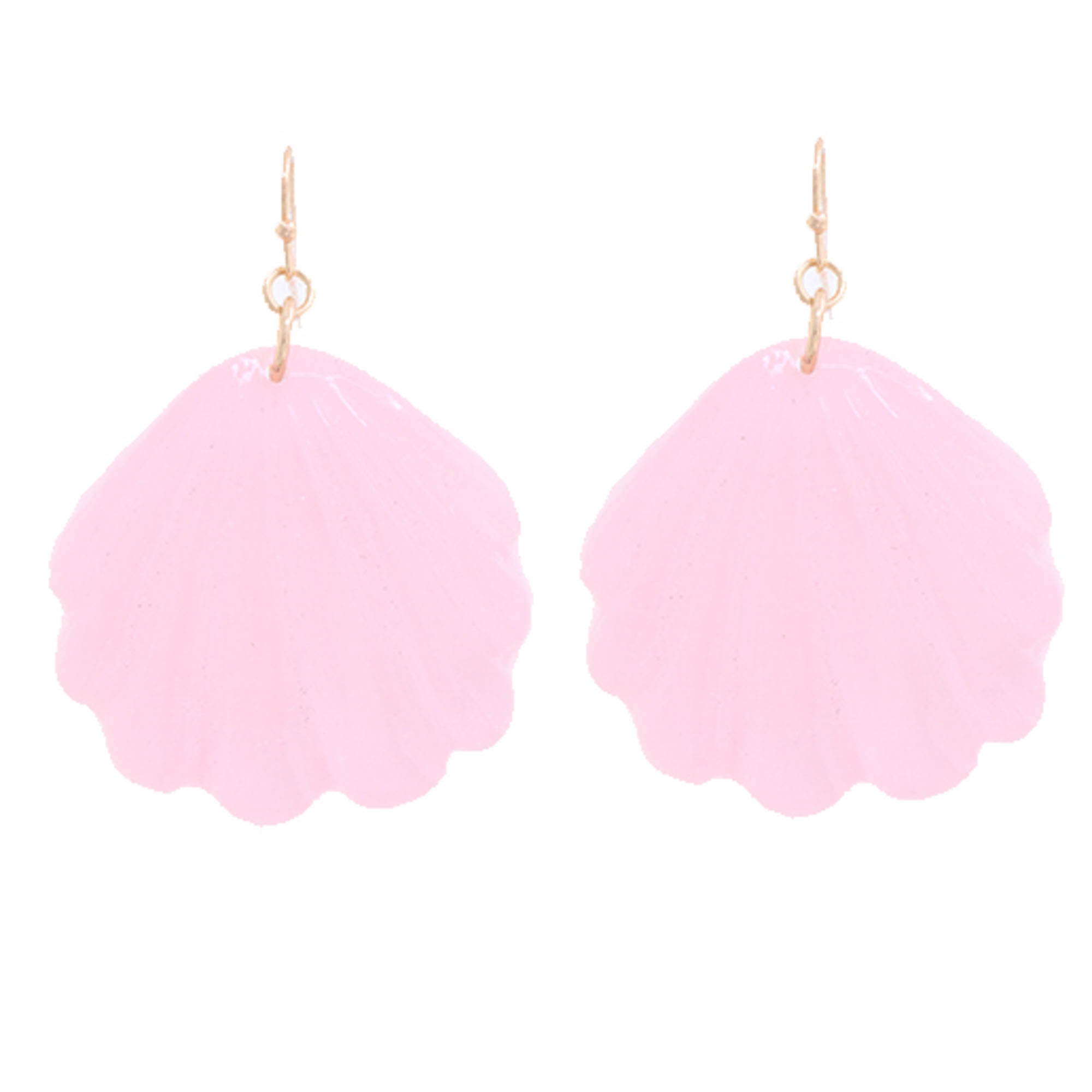 PINK SHELL DANGLE EARRING