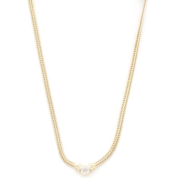 CRYSTAL WHEAT LINK NECKLACE