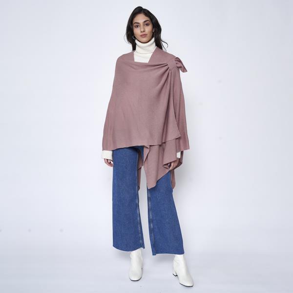 SOLID RUANA WITH SHOULDER STRAP