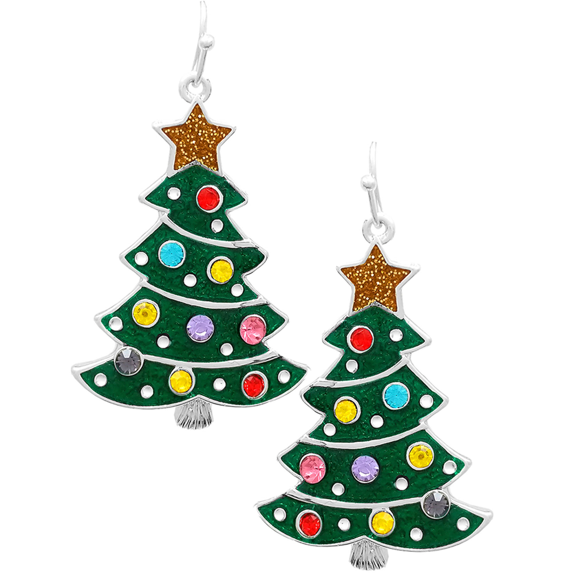 CHRISTMAS TREE DANGLE EARRING
