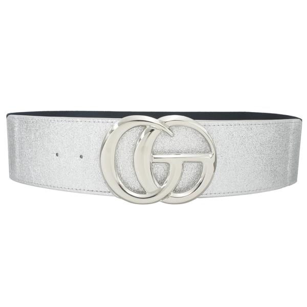 FOIL ACCENT PU BUCKLE ELASTIC BELT