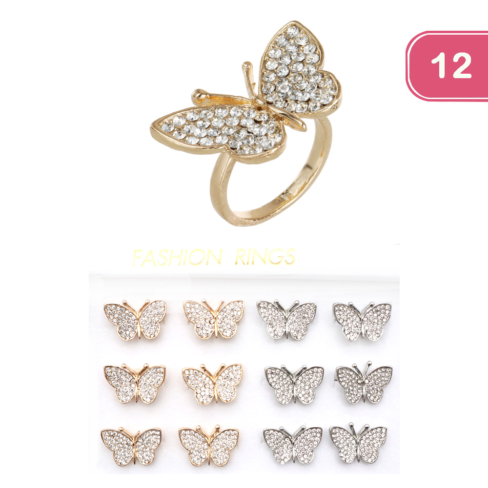 FASHION BUTTERFLY RING (12UNITS)