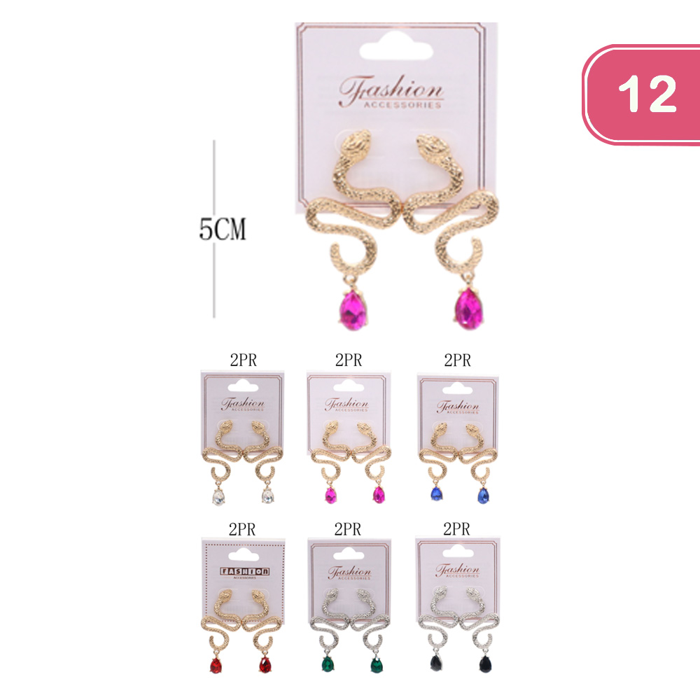 FASHION SNAKE EARRING (12UNITS)