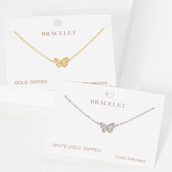 BUTTERFLY CHARM GOLD DIPPED BRACELET